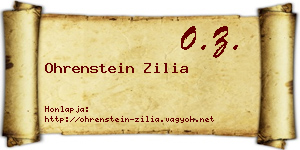 Ohrenstein Zilia névjegykártya